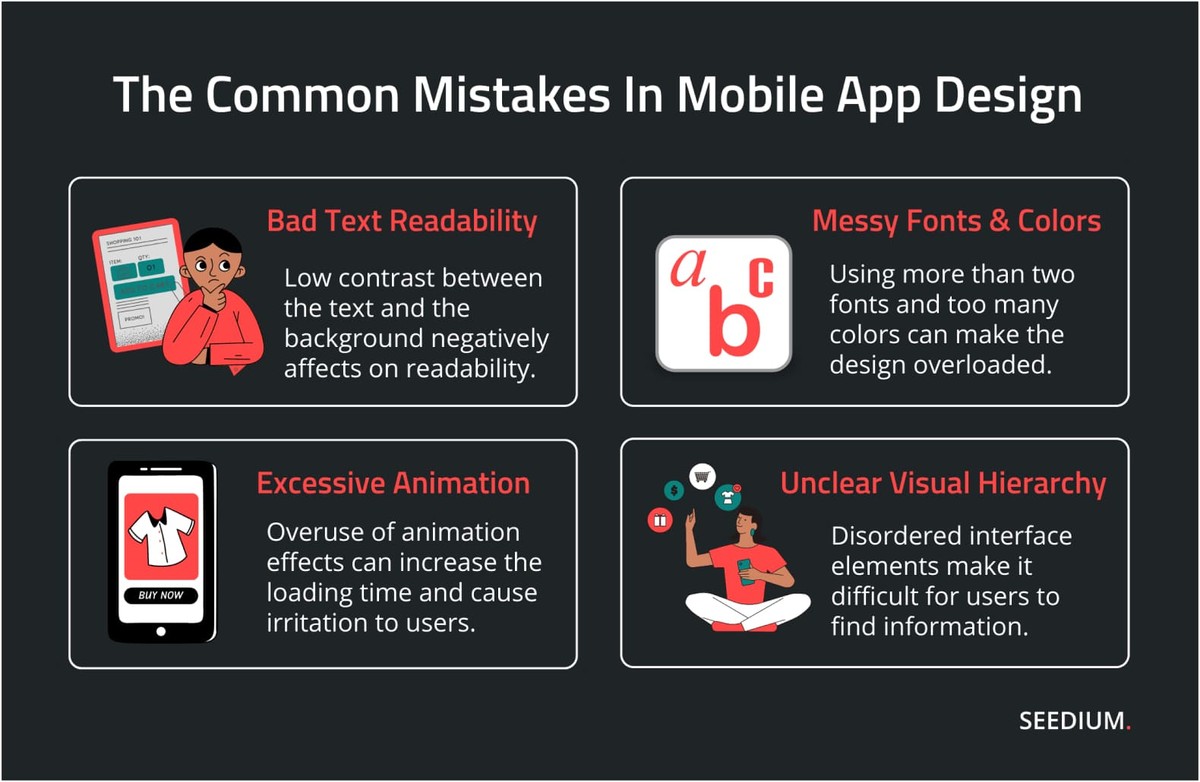 mobile app design mistakes