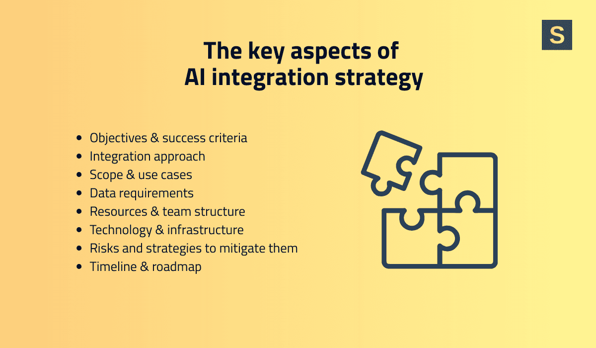 Key aspects of AI integration strategy