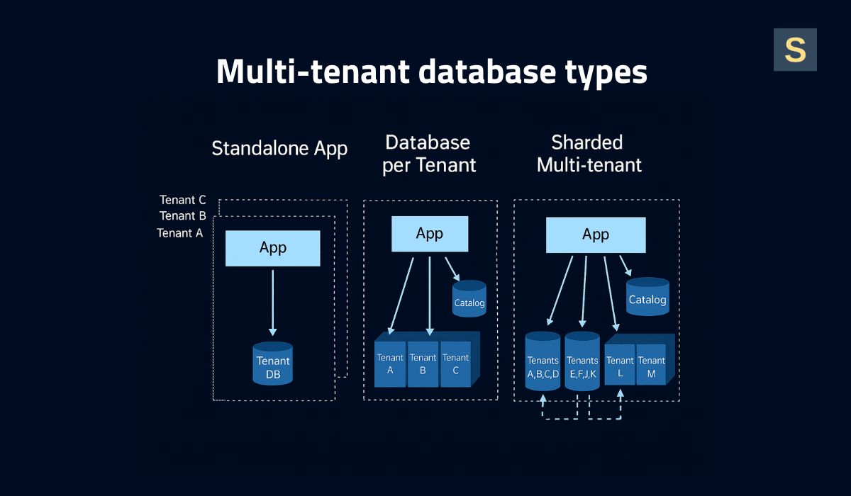 Types of multi-tenant databases