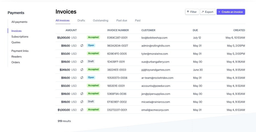 Stripe Invoicing